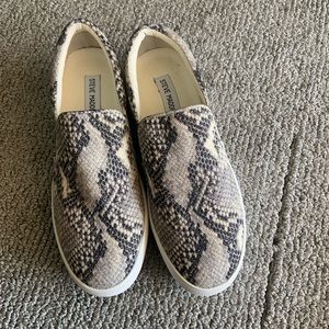 Gills Snake Print Canvas Platform Sneakers